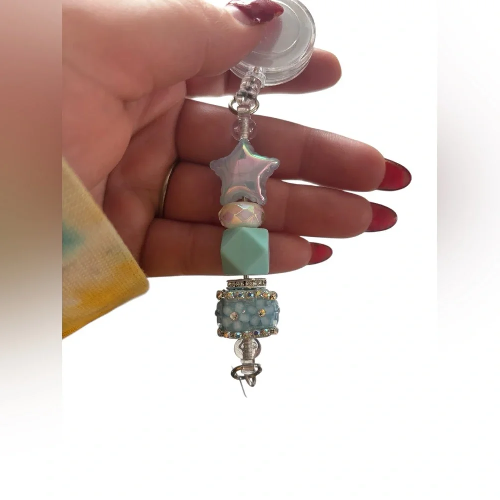 Blue Star Keychain ID/Badge Holder Handmade By AB INKS HANDMADE EXPRESSIONS